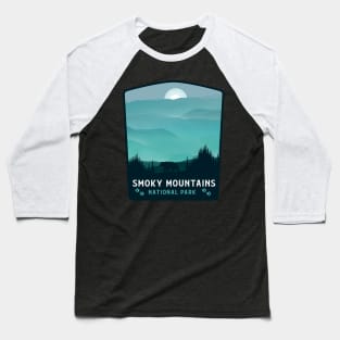 Smoky Mountains National Park Mountain Baseball T-Shirt